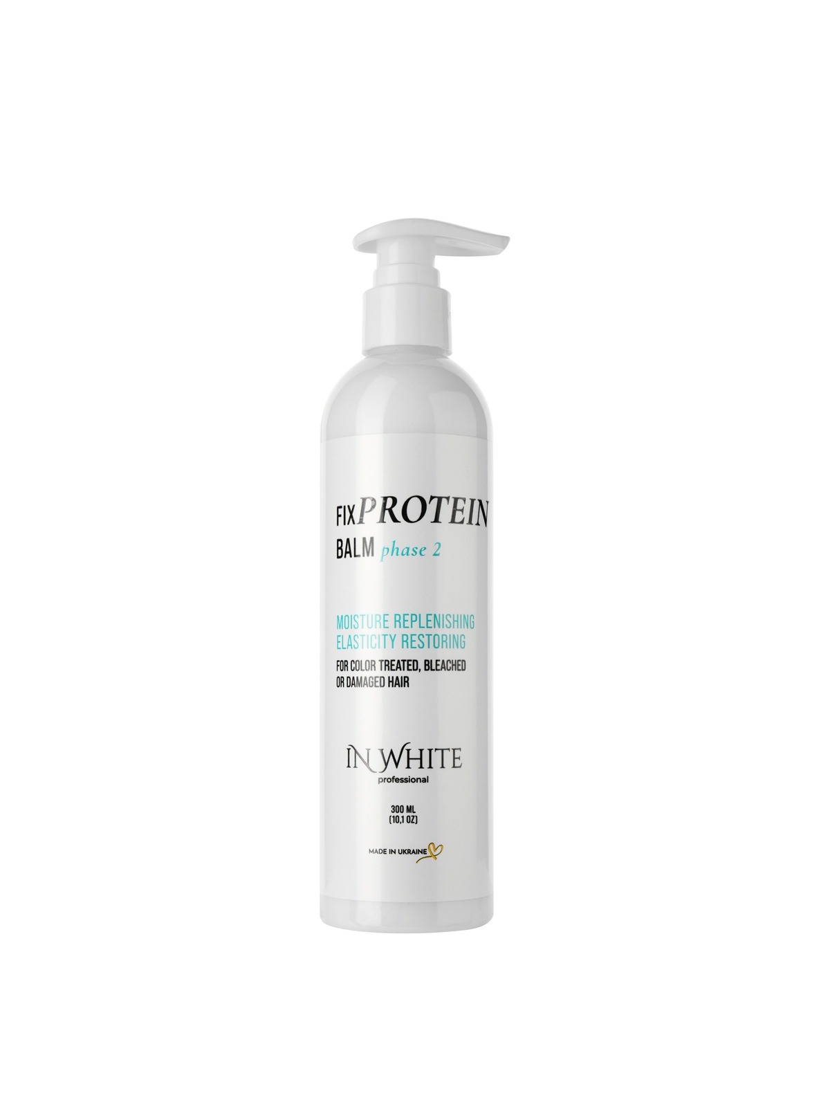 IN WHITE PROFESSIONAL FIX PROTEIN BALM Baltymų balzamas su apsauga nuo karščio, 150–300 ml