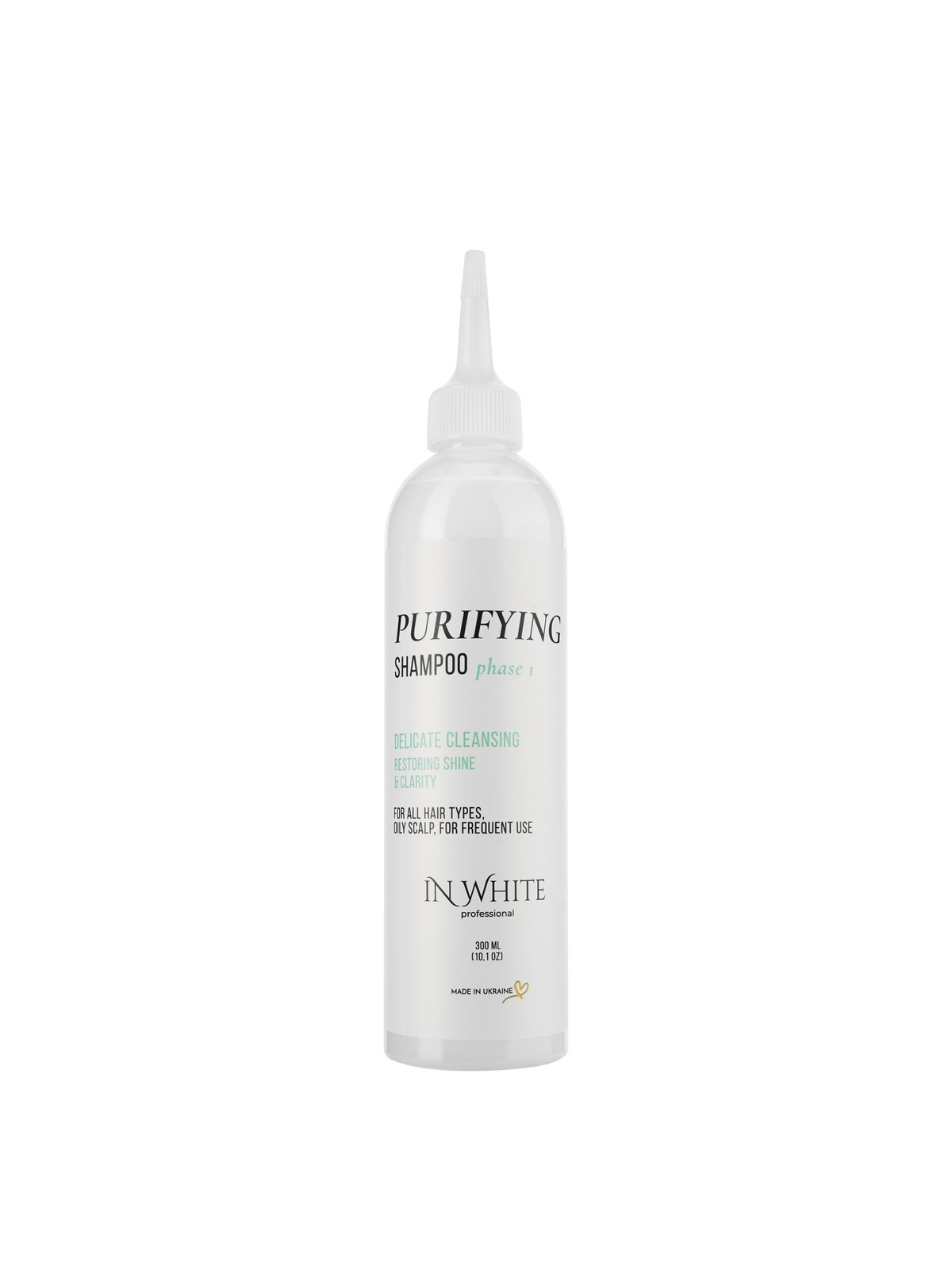 IN WHITE PROFESSIONAL PURIFYING SHAMPOO Valomasis šampūnas, 30–300 ml