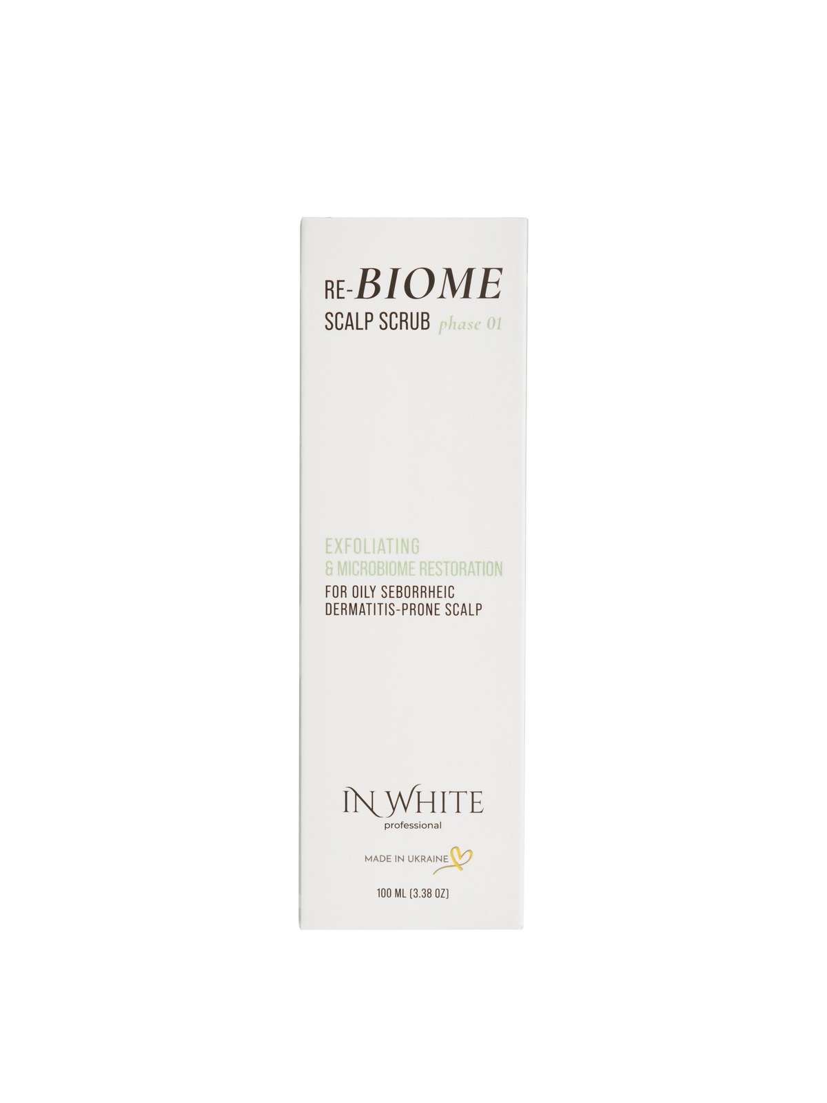 IN WHITE PROFESSIONAL RE-BIOME SCALP SCRUB Galvos odos šveitiklis, 100 ml