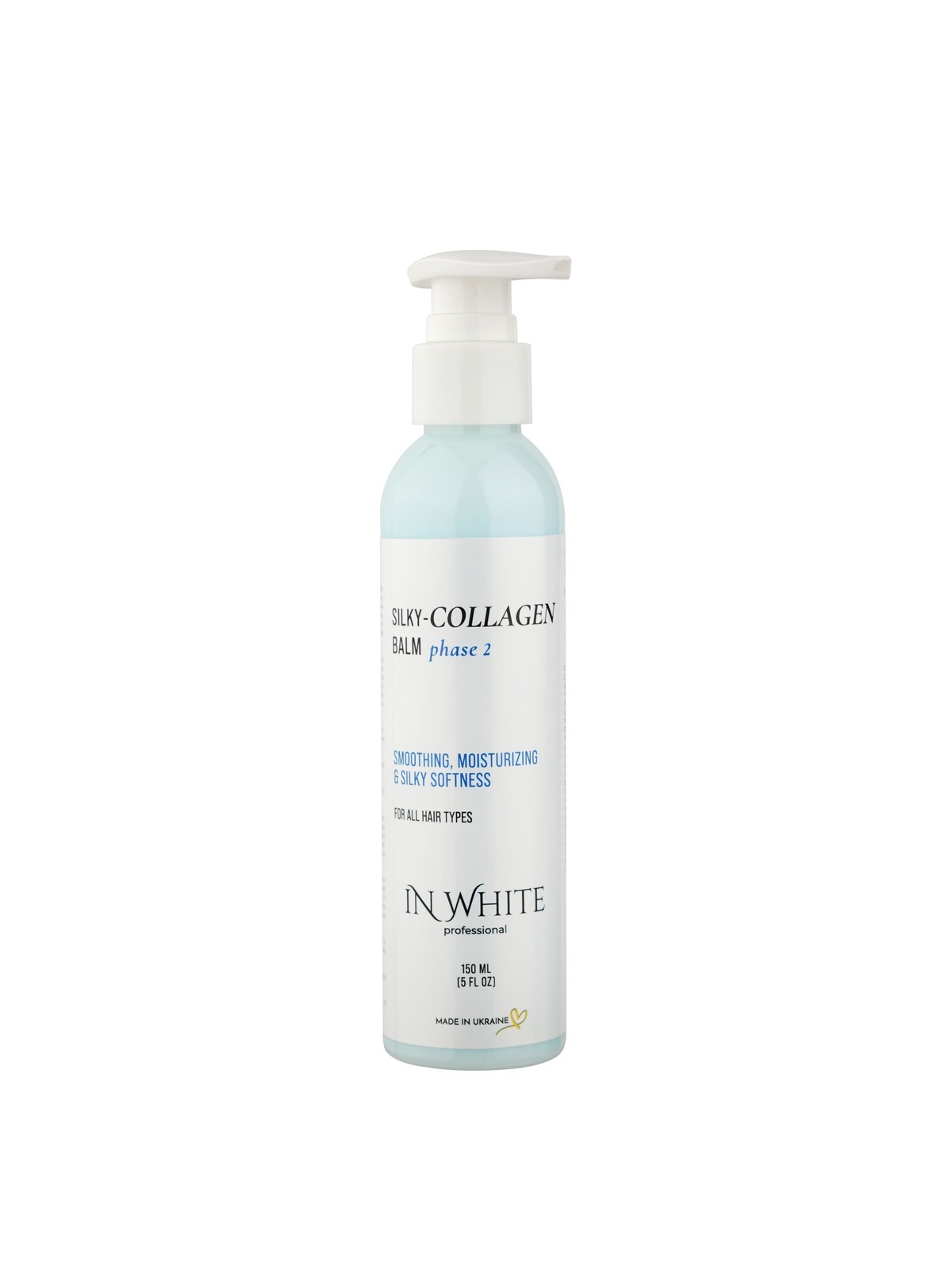IN WHITE PROFESSIONAL SILKY-COLLAGEN BALM Glotninamasis balzamas su kolagenu, 30–150 ml