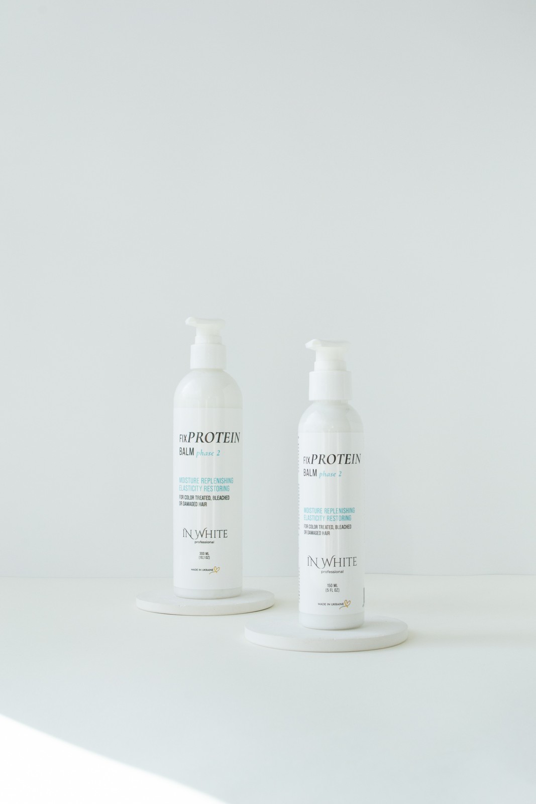 IN WHITE PROFESSIONAL FIX PROTEIN BALM Baltymų balzamas su apsauga nuo karščio, 150–300 ml