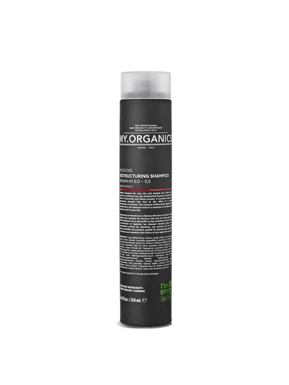 MY.ORGANICS RESTRUCTURING SHAMPOO ARGAN Atkuriamasis šampūnas