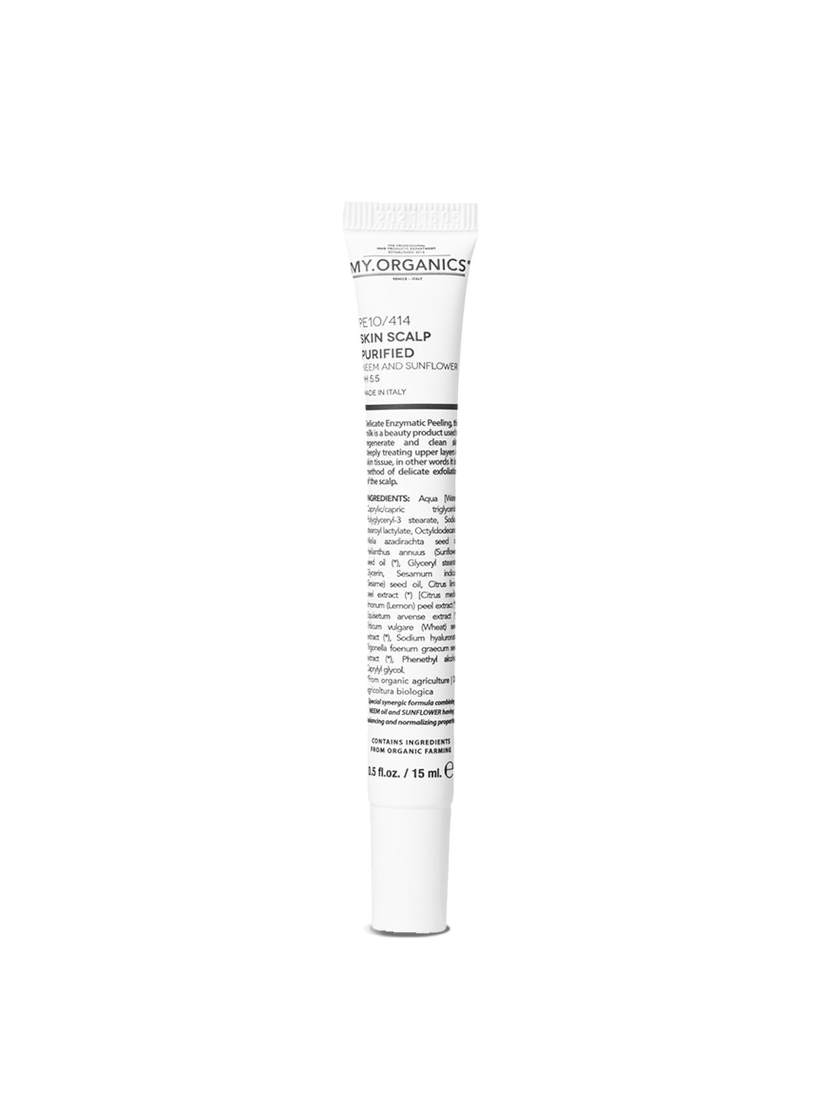 MY.ORGANICS SKIN SCALP PURIFIED NEEM AND SUNFLOWER Enziminis galvos pilingas – nimbamedis, saulėgrąža