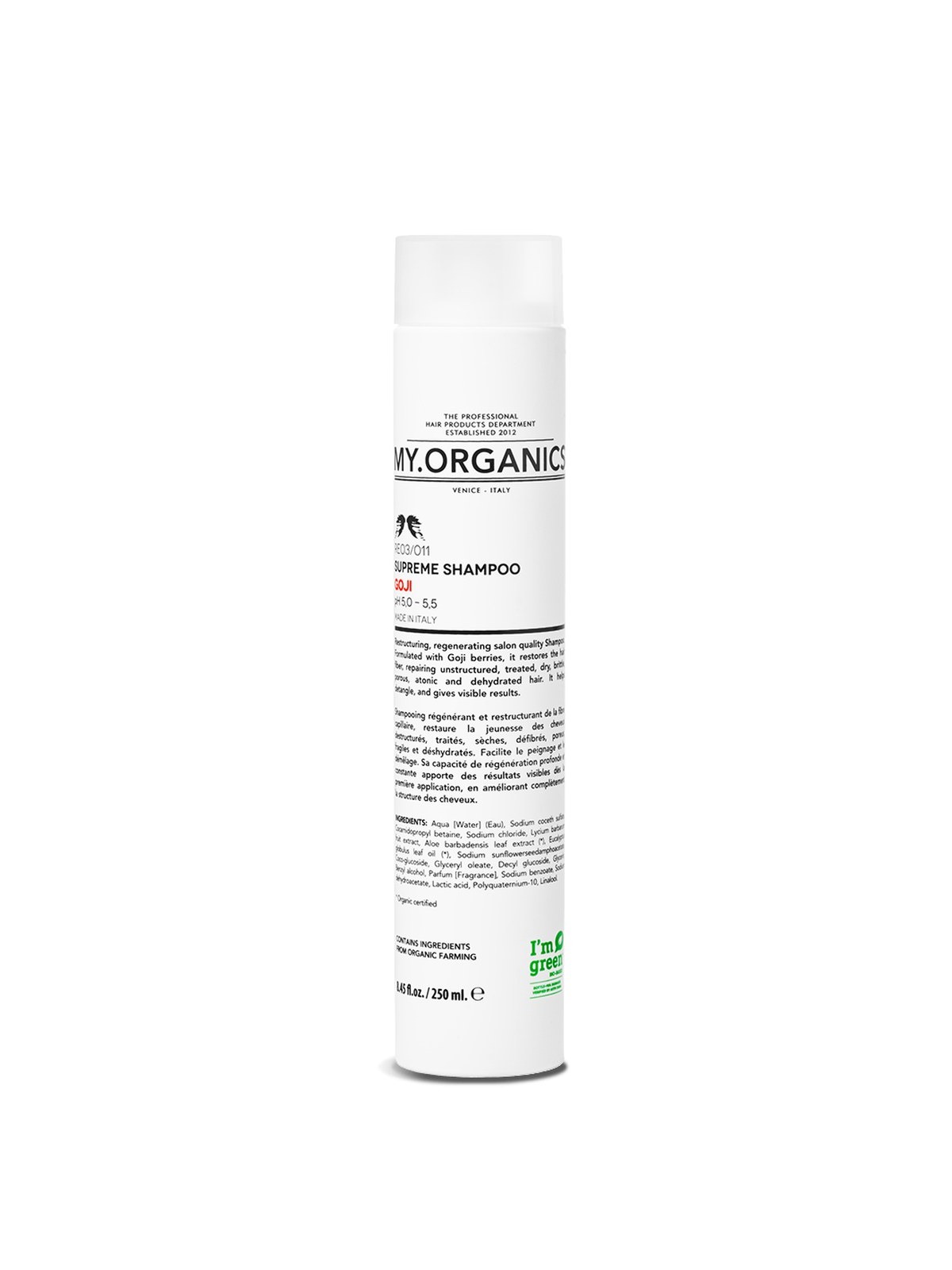 MY.ORGANICS SUPREME SHAMPOO GOJI Šampūnas