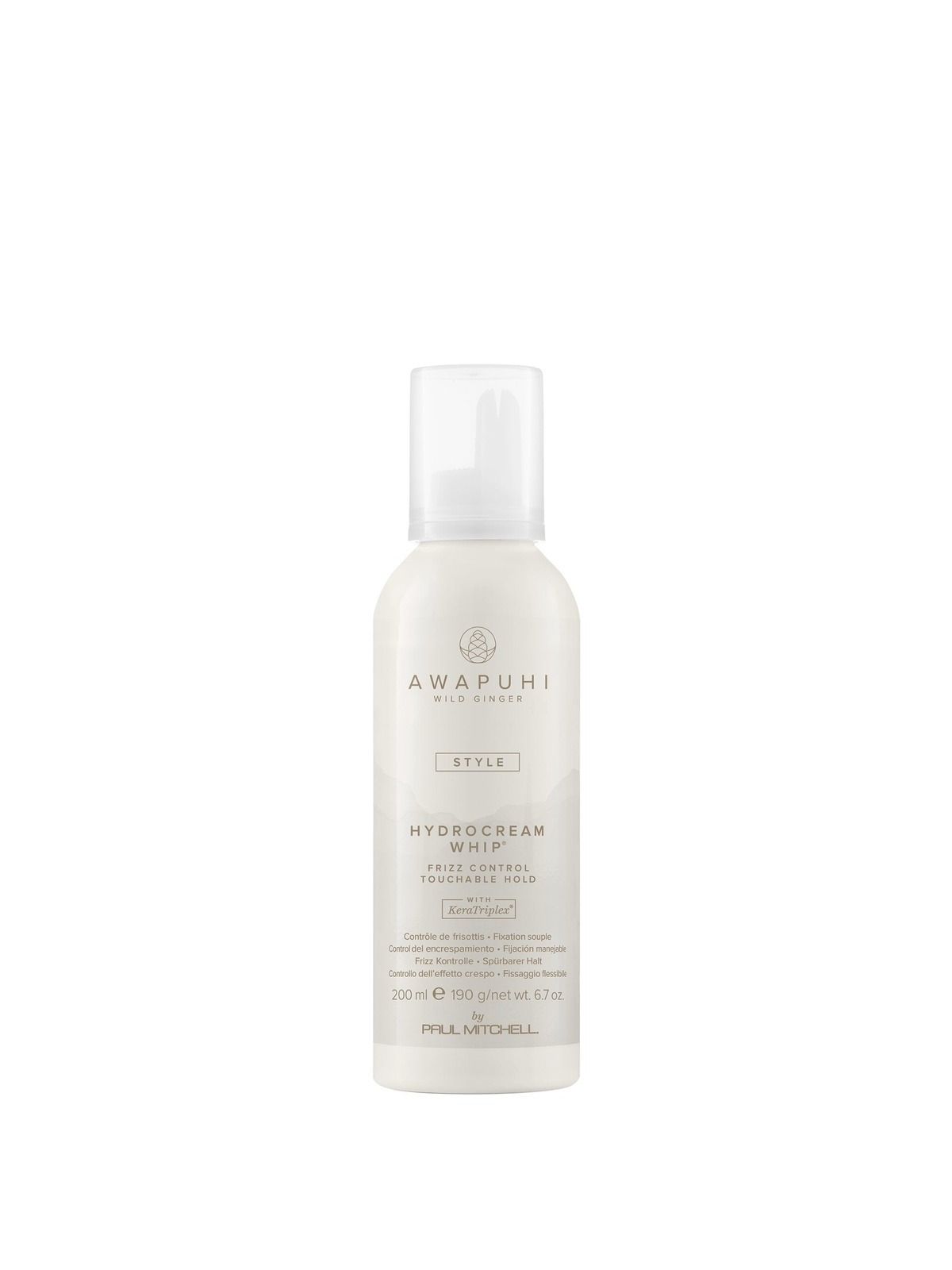 AWAPUHI WILD GINGER HYDROCREAM WHIP Glotninančios formavimo putos, 200 ml