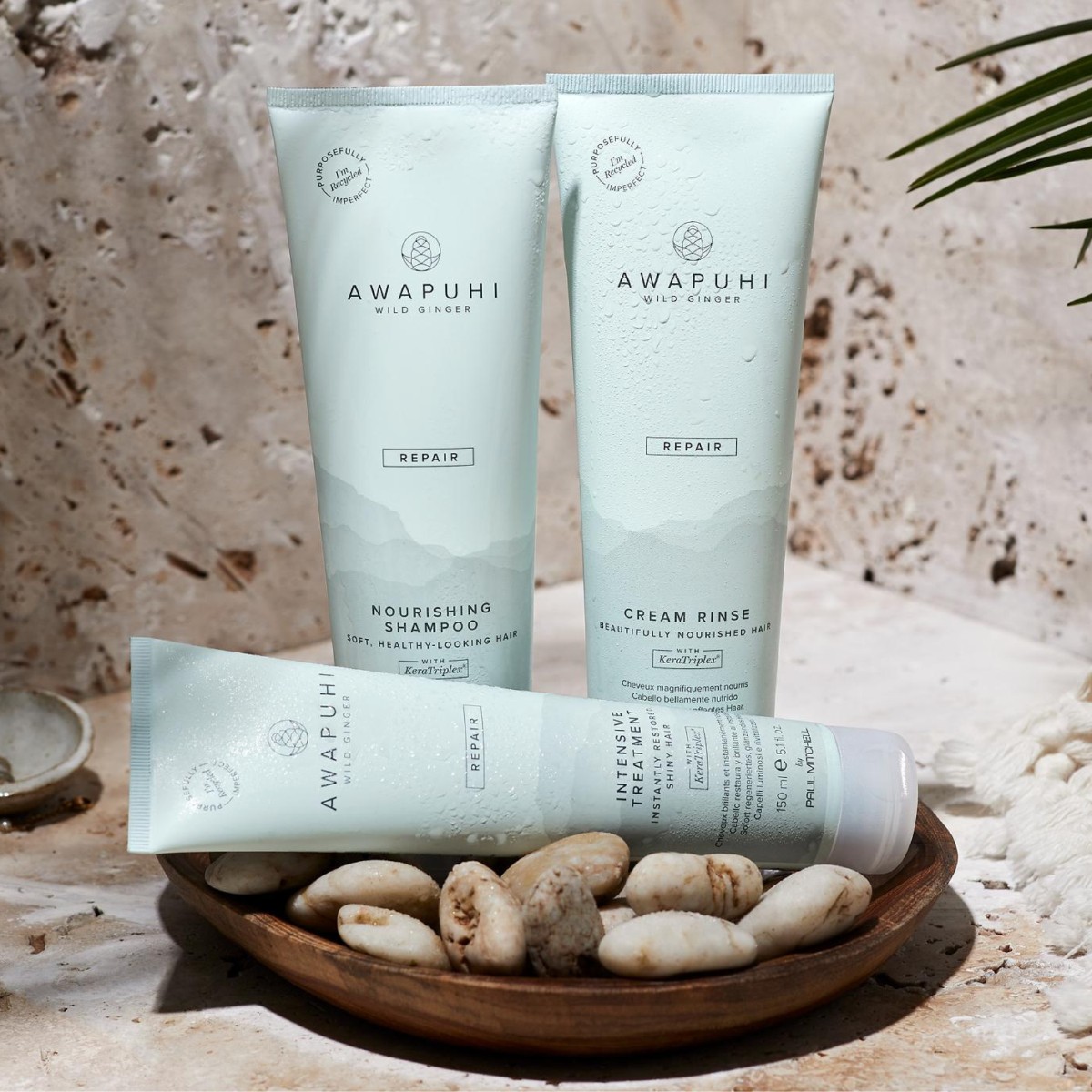 AWAPUHI WILD GINGER KERATIN CREAM RINSE Kreminis kondicionierius su keratinu, 75–250 ml